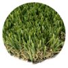 swatch of green artificial turf with realistic looking thatch