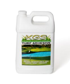 Jug of glue for artificial turf installation