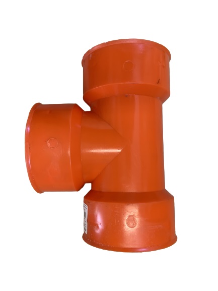 4" T-shaped connector for drainage pipe