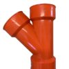 4" Y-shaped connector for drainage pipe
